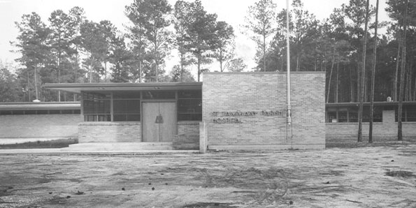 One of the first photos of the completed hospital